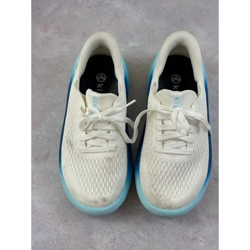 Kizik Roamer Hands Free Sneakers White Blue Gradient Mens 4.5 Womens 6 Walking